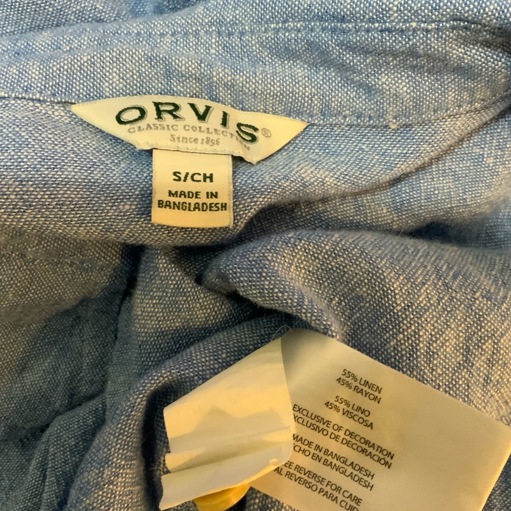 Orvis Ladies Linen Button Down. Size S - image 4